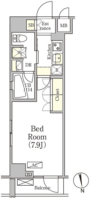 アジールコート品川中延サウスの間取図