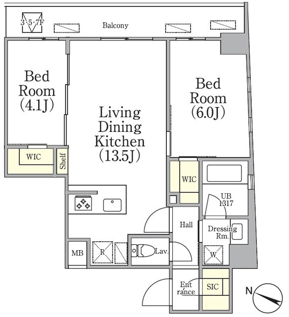 アジールコート三軒茶屋の間取図