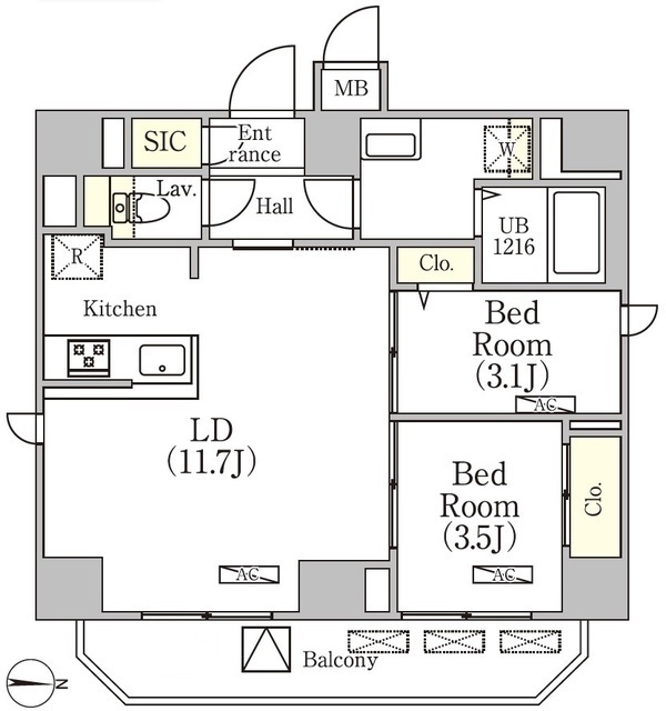 ＧＲＡＮＳＩＴＥ文京湯島の間取図