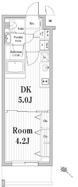 市谷鷹匠町レジデンスの間取図