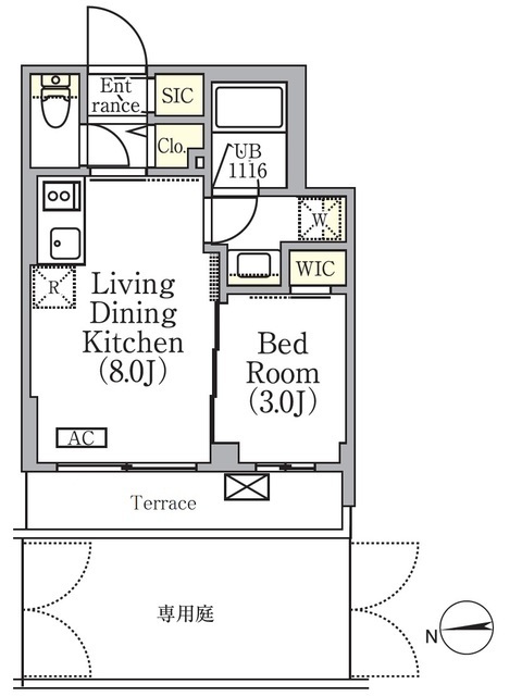 イプセ中野三丁目の間取図