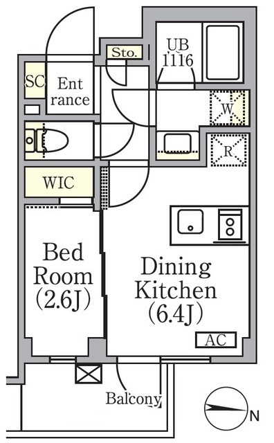イプセ中野三丁目の間取図