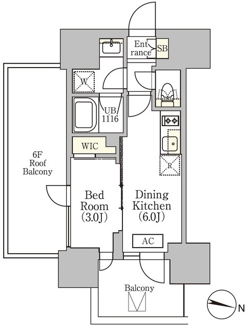 イプセ渋谷本町の間取図