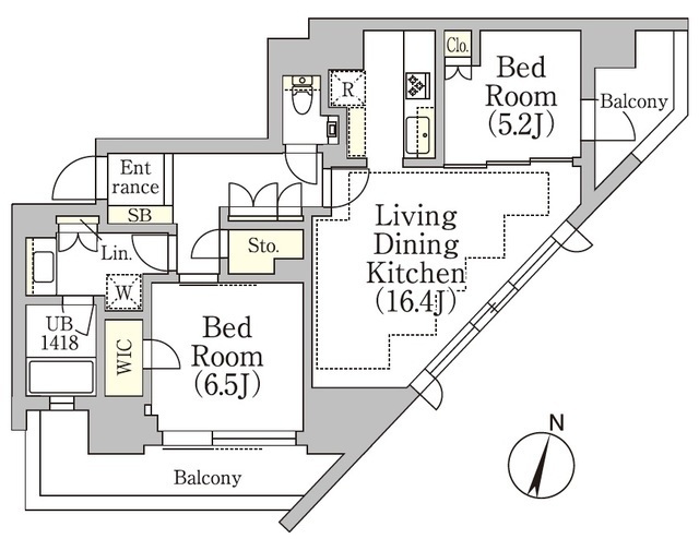 プライムガーデン西麻布の間取図