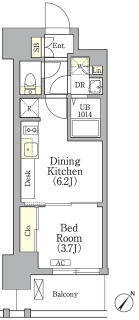 エル・セレーノ横浜関内プリマの間取図