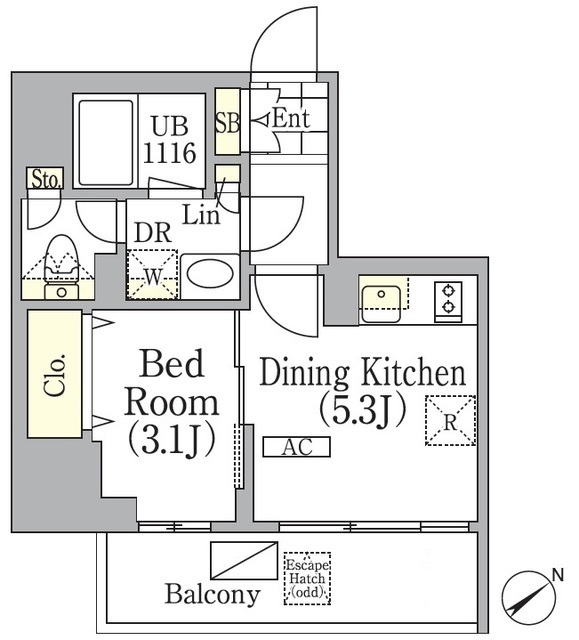 ジオエント池袋の間取図
