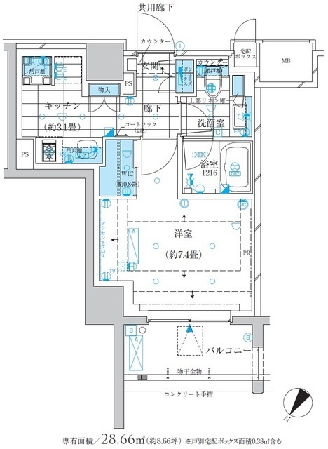 ザ・パークワンズ三軒茶屋の間取図