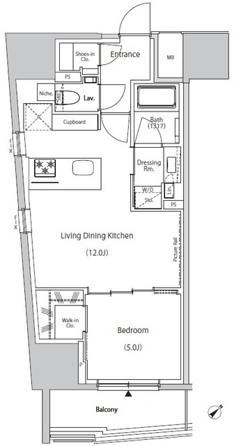 ザ・パークハビオ市ヶ谷ウエストの間取図