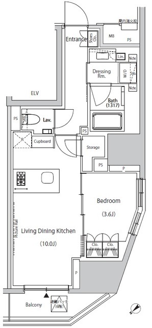 ザ・パークハビオ市ヶ谷ウエストの間取図