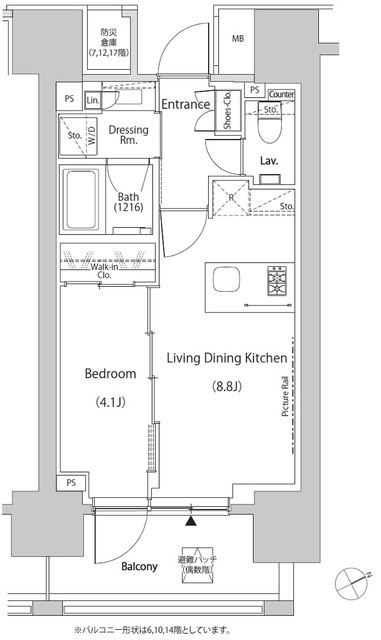 ザ・パークハビオ目白タワーの間取図