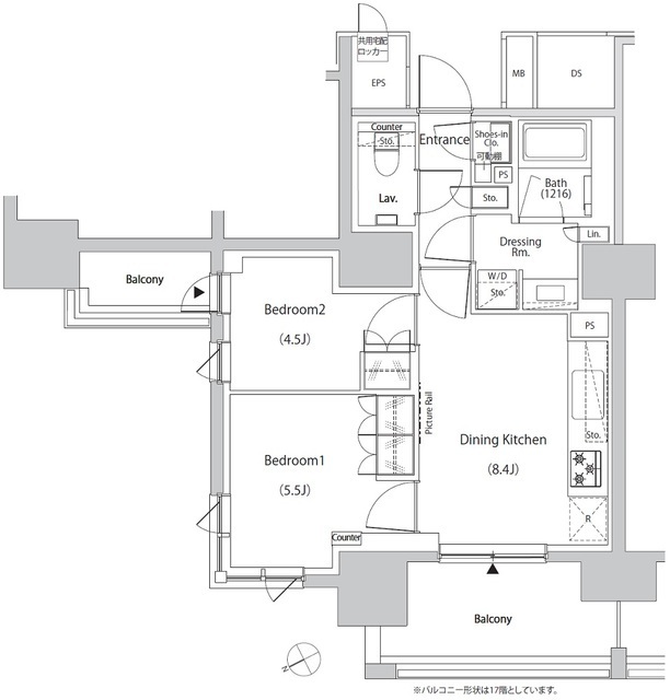 ザ・パークハビオ目白タワーの間取図
