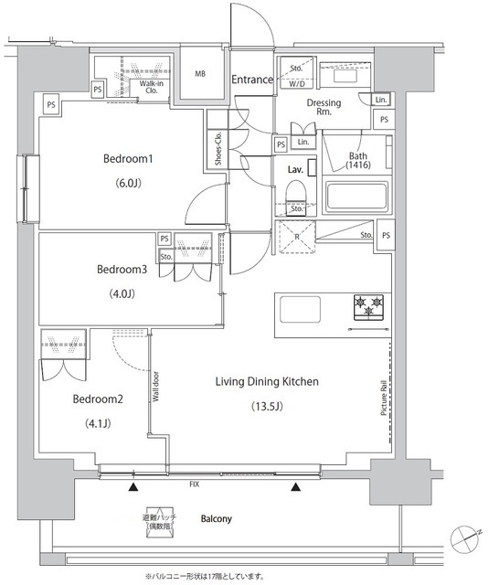 ザ・パークハビオ目白タワーの間取図