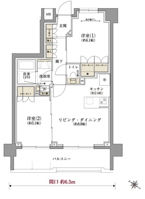 TENAS千歳船橋の間取図