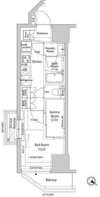 ＡＲＫＭＡＲＫ巣鴨ＣＯＵＲＴの間取図