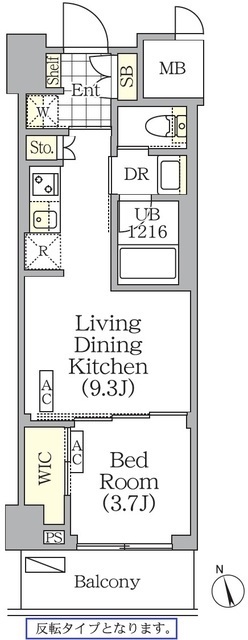 フロントプレイス飯田橋レジデンスの間取図
