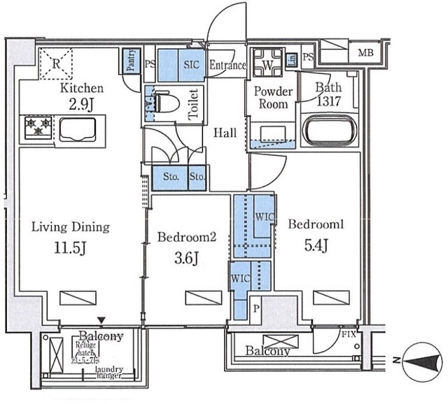 アクアレジデンス錦糸町の間取図