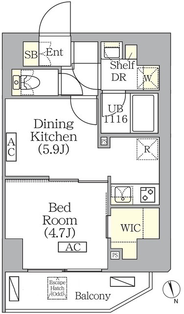 ＢＲＩＣＫ　ＲＥＳＩＤＥＮＣＥ　南青山の間取図