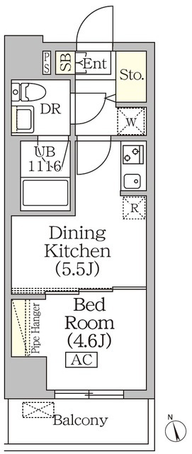 ＢＲＩＣＫ　ＲＥＳＩＤＥＮＣＥ　築地明石町の間取図