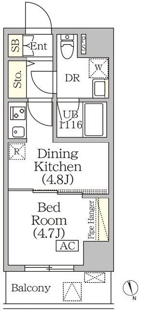 ＢＲＩＣＫ　ＲＥＳＩＤＥＮＣＥ　築地明石町の間取図