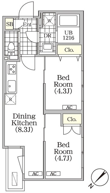 ＢＲＩＣＫ　ＲＥＳＩＤＥＮＣＥ　目黒本町の間取図