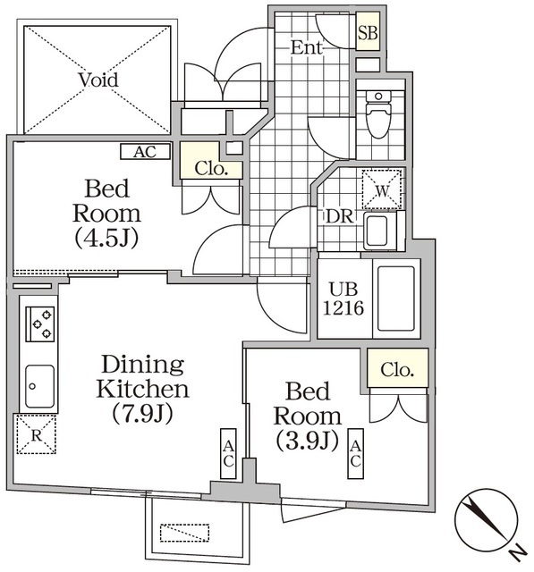 ＢＲＩＣＫ　ＲＥＳＩＤＥＮＣＥ　目黒本町の間取図