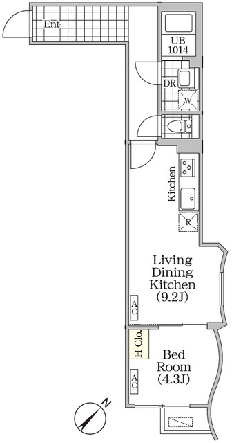 ＢＲＩＣＫ　ＲＥＳＩＤＥＮＣＥ　目黒本町の間取図