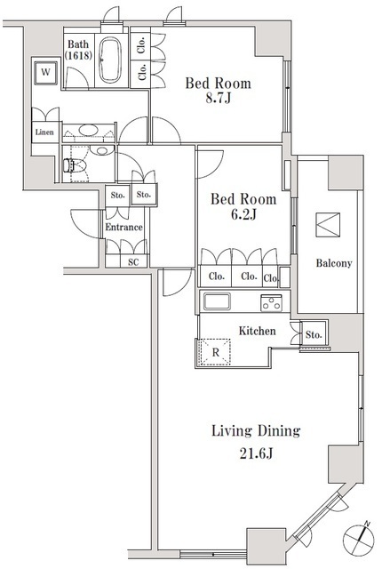 LaSante一番町の間取図