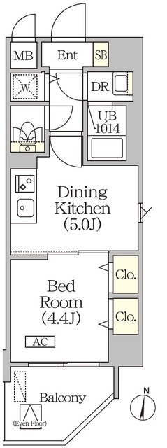 グローリオシェルト水道橋の間取図