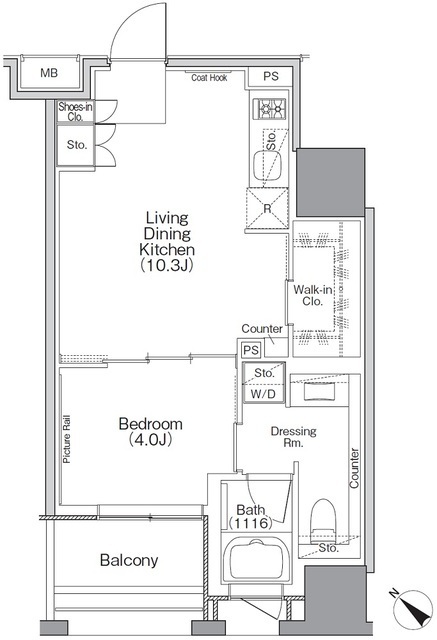 ザ・パークハビオSOHO横浜関内の間取図
