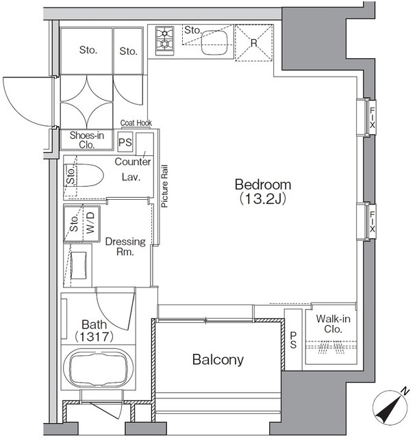 ザ・パークハビオSOHO横浜関内の間取図