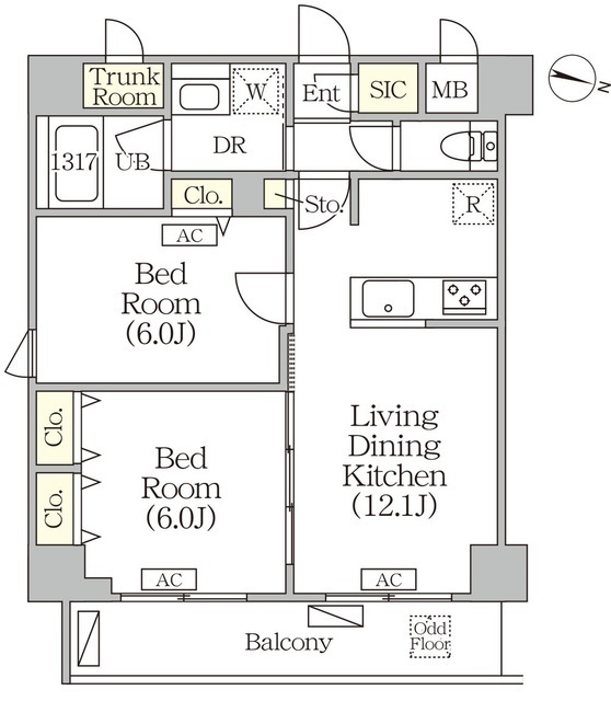 ＯＲＳＵＳ志村坂上の間取図