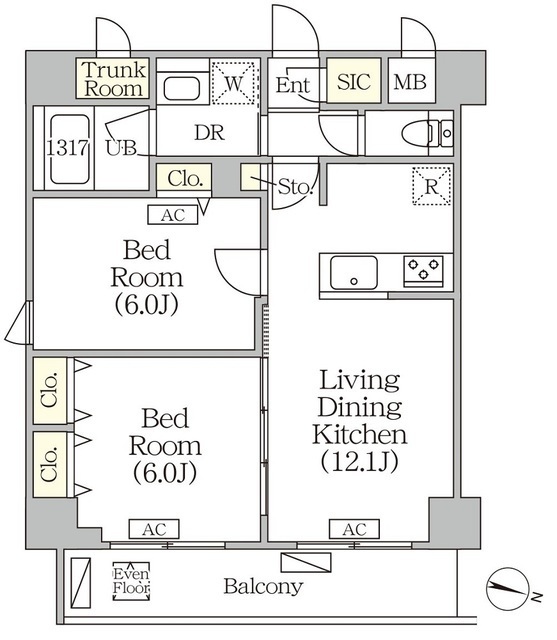 ＯＲＳＵＳ志村坂上の間取図