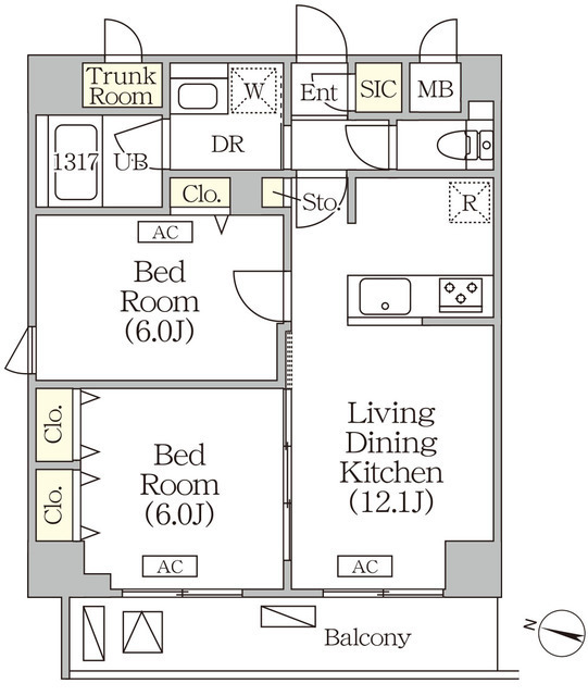 ＯＲＳＵＳ志村坂上の間取図