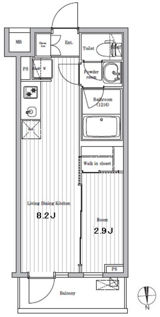 四谷三丁目ステーションレジデンスの間取図