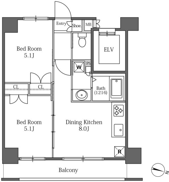 LaSante広尾の間取図