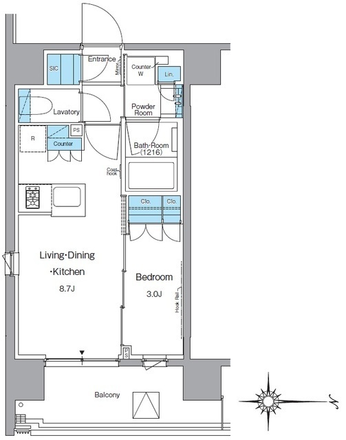 ルフォンプログレ蔵前ナチュールの間取図