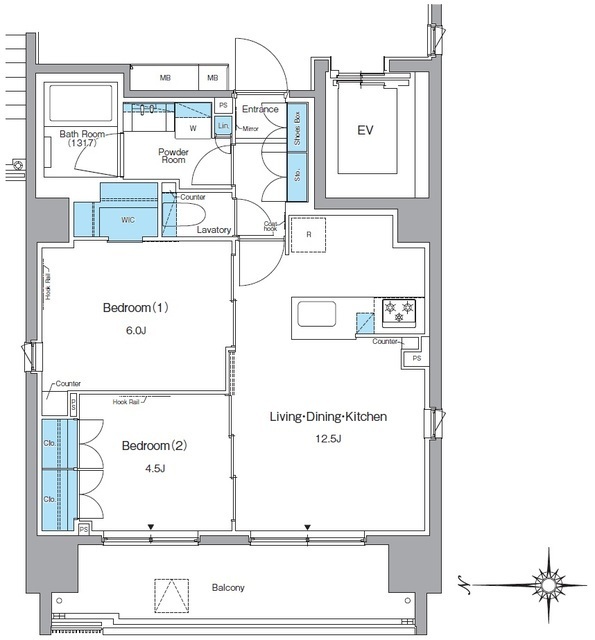 ルフォンプログレ蔵前ナチュールの間取図