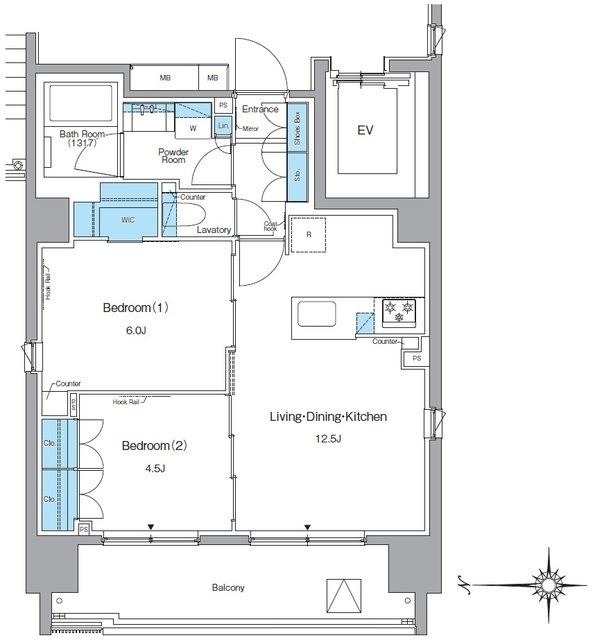 ルフォンプログレ蔵前ナチュールの間取図