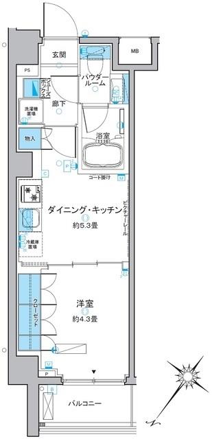 ルフォンプログレ中野富士見町の間取図