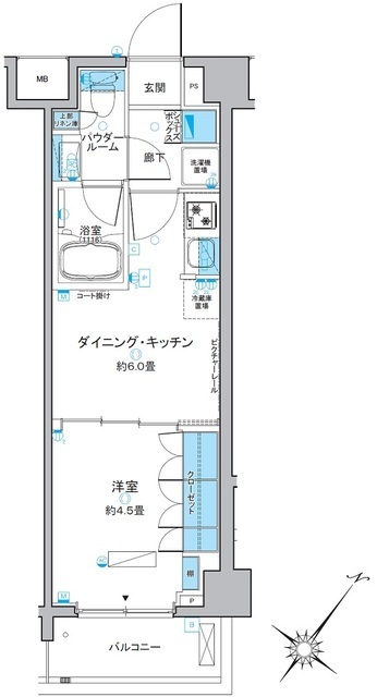 ルフォンプログレ中野富士見町の間取図