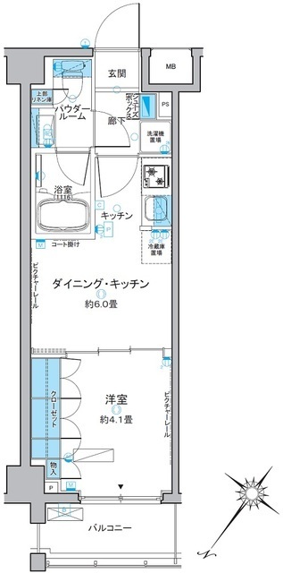 ルフォンプログレ中野富士見町の間取図