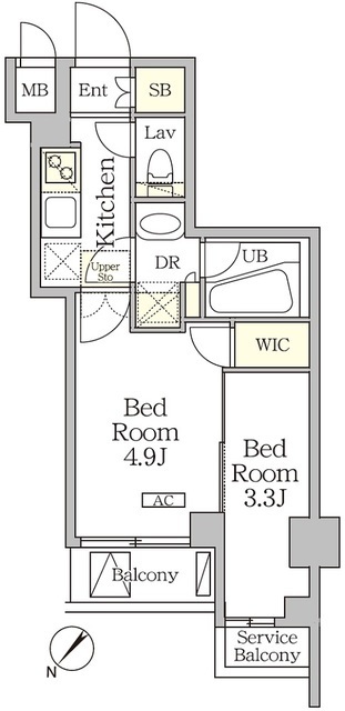 アジールコート池尻大橋の間取図
