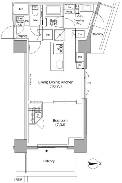 ザ・パークハビオ三軒茶屋の間取図