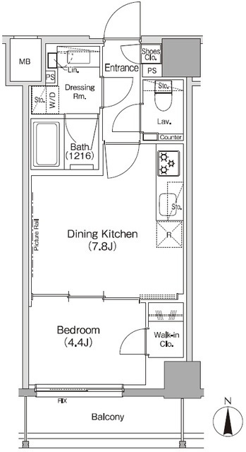 ザ・パークハビオ三軒茶屋の間取図