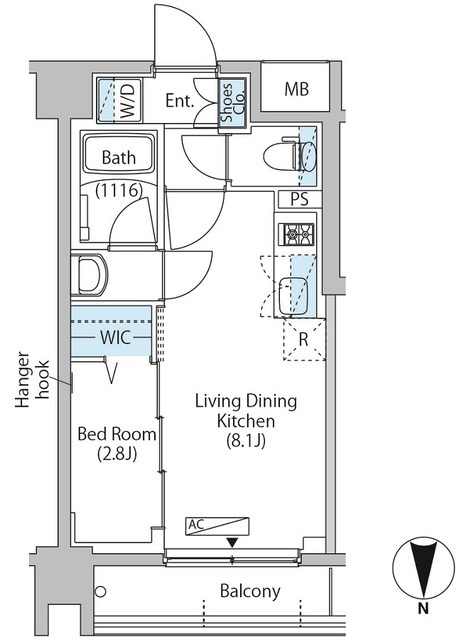 中野新橋レジデンスの間取図