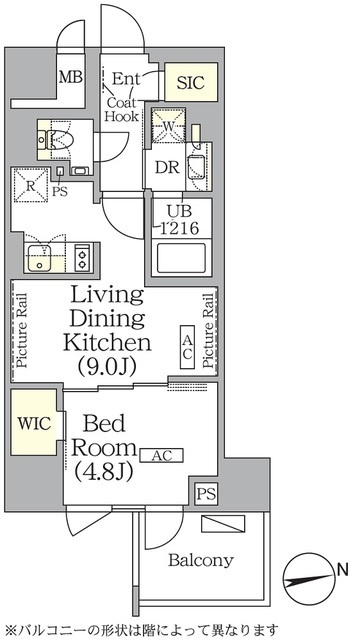 ザ・パークハビオ神楽坂レジデンスＳｏｕｔｈの間取図