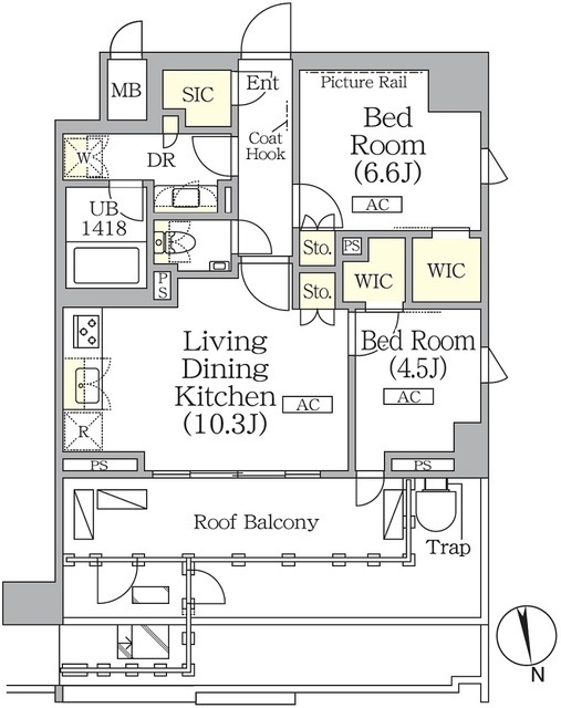ザ・パークハビオ神楽坂レジデンスSouthの間取図
