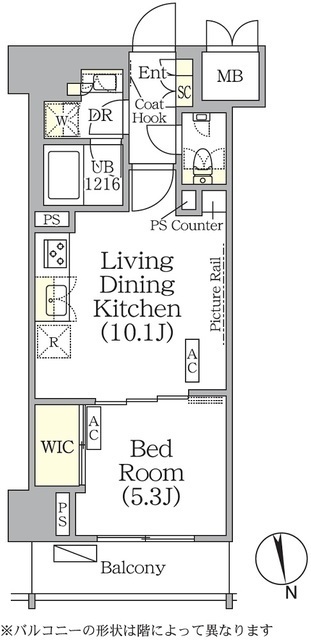 ザ・パークハビオ神楽坂レジデンスSouthの間取図