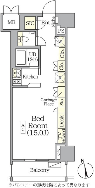 ザ・パークハビオ神楽坂レジデンスSouthの間取図