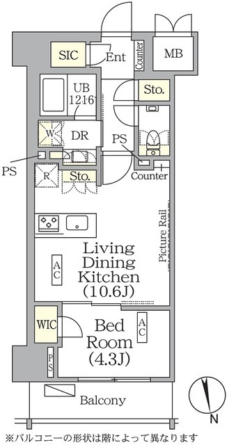 ザ・パークハビオ神楽坂レジデンスSouthの間取図